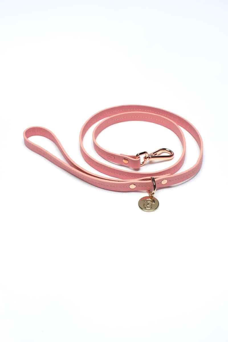 LEATHER LEASH IN CANDY PINK