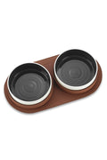 LEATHER COVERED PET BOWLS
