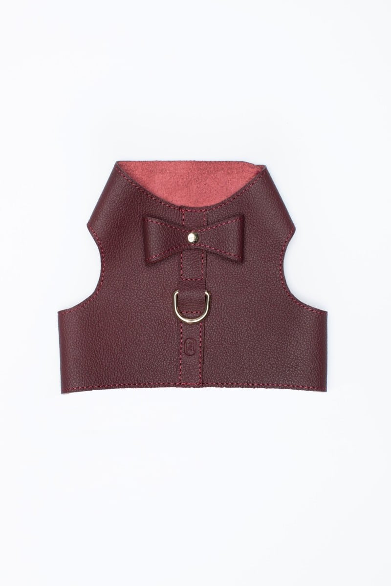 VEST HARNESS IN VINTAGE BURGUNDY