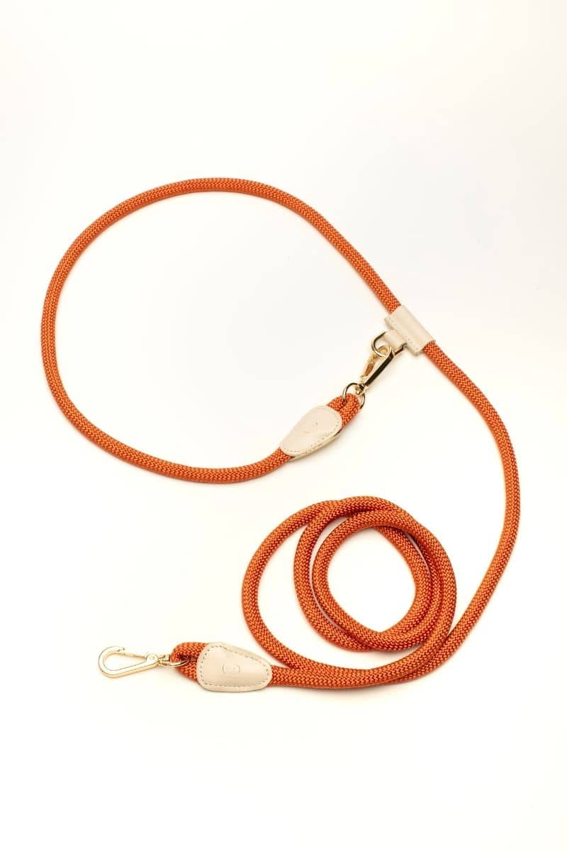 LOOP CROSSBODY LEASH IN RUSTY ORANGE