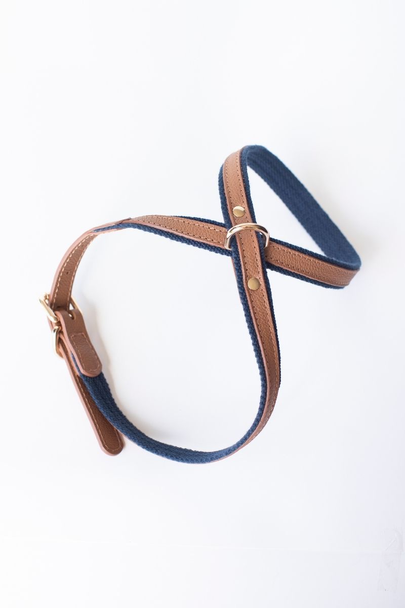 CROSS HARNESS IN BROWN & NAVY