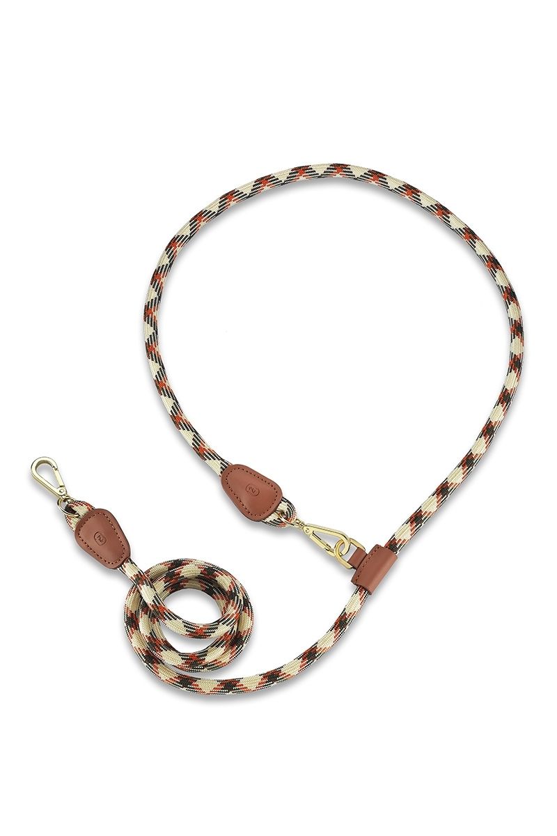 LOOP CROSSBODY LEASH CARAMEL MIX | GOLD