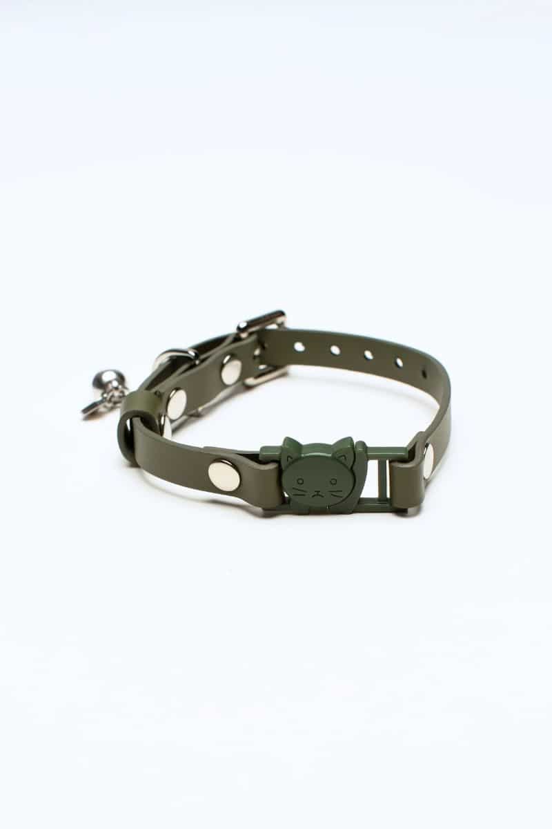 CAT COLLAR IN ARMY GREEN