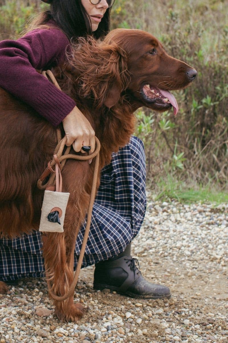 CARAMEL BROWN POOP BAG HOLDER