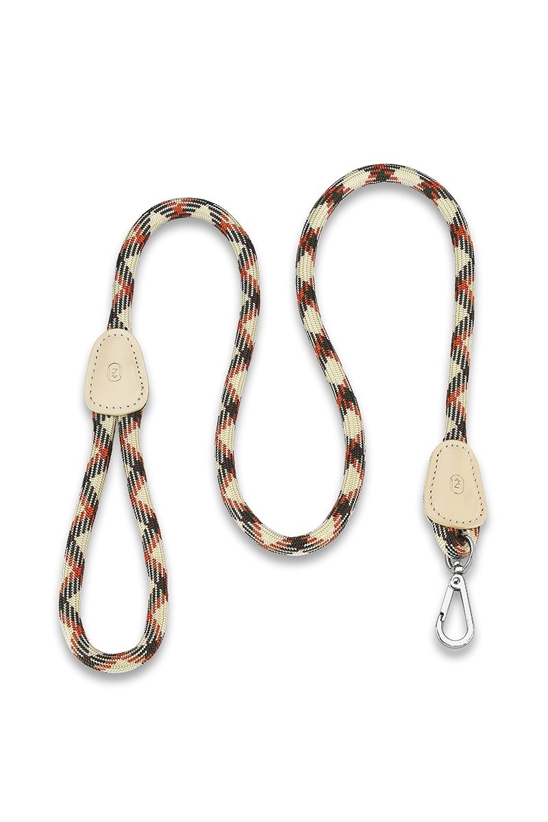 LOOP LEASH BEIGE MIX | SILVER