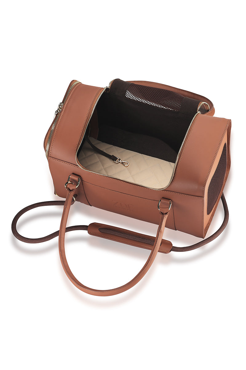 AIR CARRIER IN CARAMEL BROWN