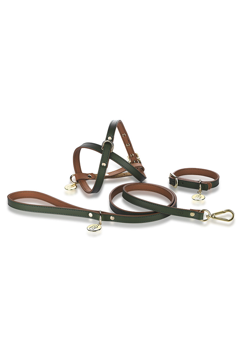 CROSS HARNESS IN ARMY-CARAMEL