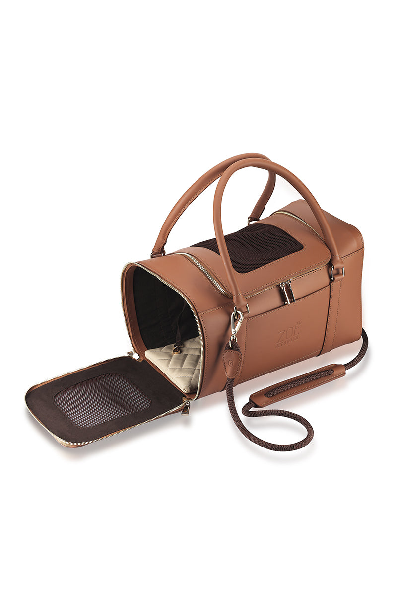 AIR CARRIER IN CARAMEL BROWN