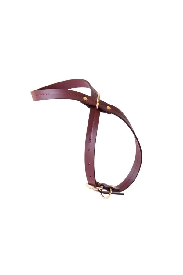 CROSS HARNESS IN BURGUNDY
